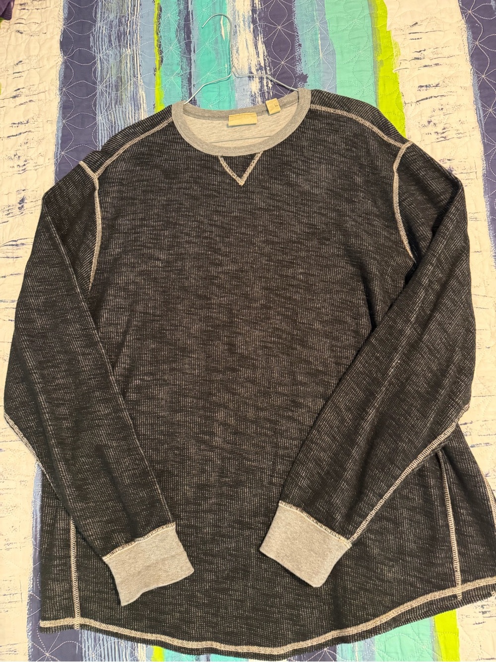 Tommy Bahama Charcoal Gray Thermal Tee